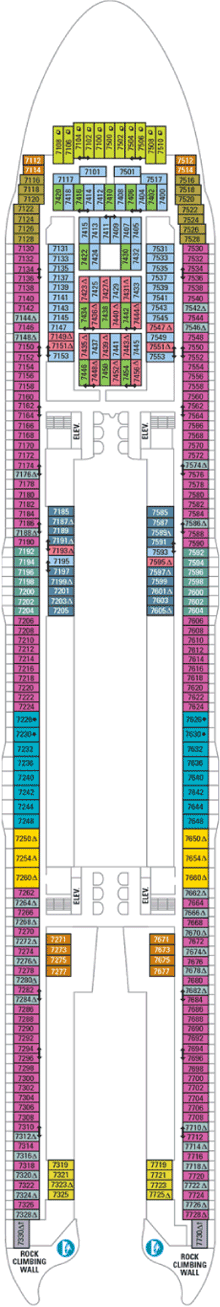 Deck plan Harmony of the Seas on full screen