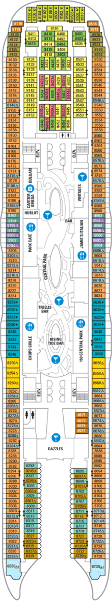 Deck plan Harmony of the Seas on full screen
