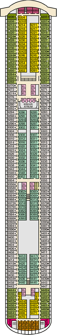 Carnival Breeze Deck plan & cabin plan