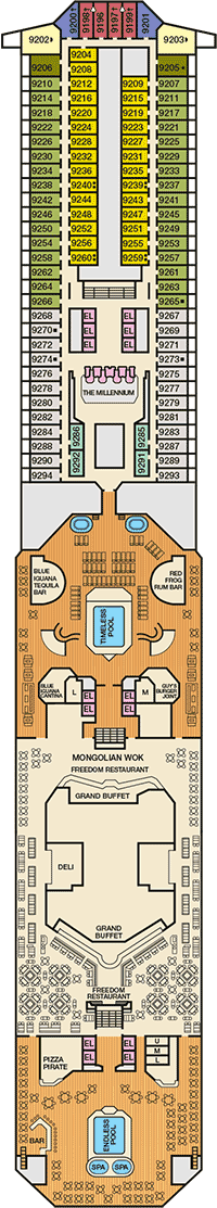 Carnival Freedom Deck Plan & Cabin Plan