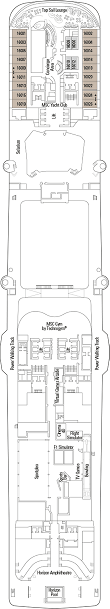 Deck plan MSC Meraviglia from 10/05/2016