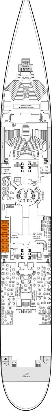 Queen Mary 2 Deck plan & cabin plan