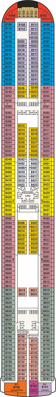 Diamond Princess Deck plan & cabin plan