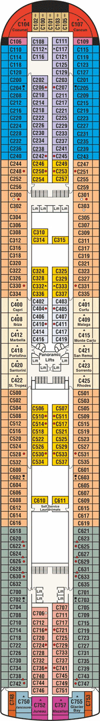 Diamond Princess Deck plan & cabin plan