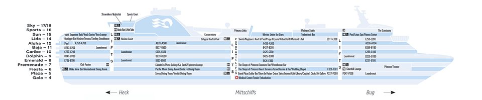 Sapphire Princess Deck Plan Cabin Plan