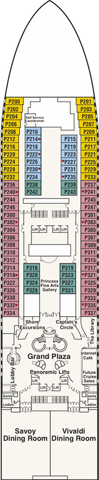 Diamond Princess Deck plan & cabin plan