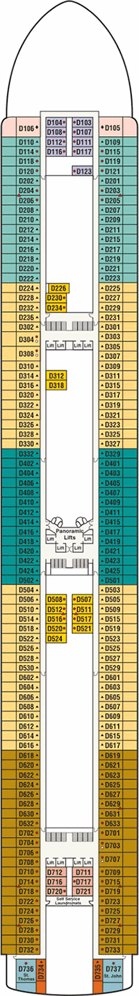 Deck plan M/S Ruby Princess from 10/05/2019