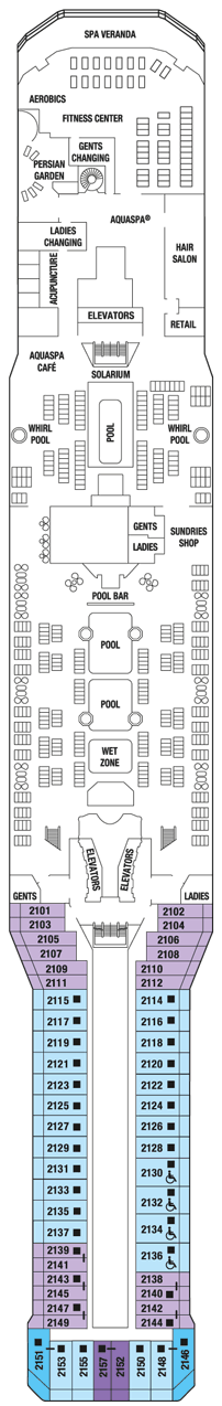 Deck plan Celebrity Eclipse on full screen