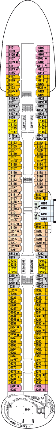 Deck plan Celebrity Edge on full screen