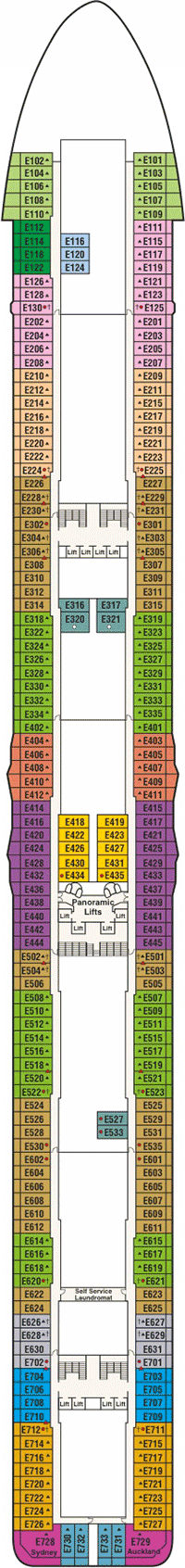 Royal Princess Deck plan & cabin plan