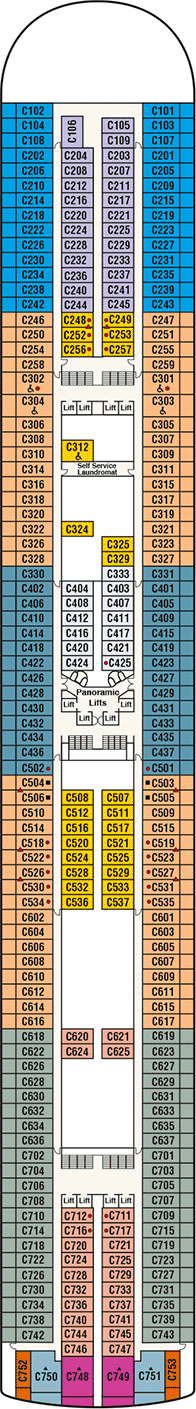 Emerald Princess Deck plan & cabin plan