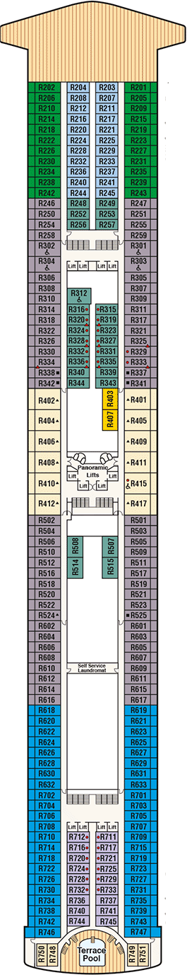 Emerald Princess Deck plan & cabin plan