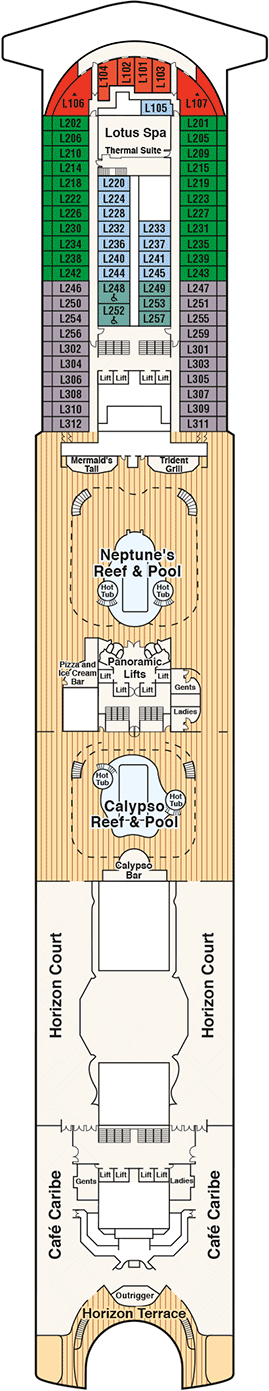 Emerald Princess Deck plan & cabin plan