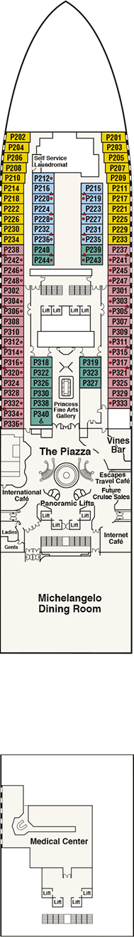 Emerald Princess Deck plan & cabin plan