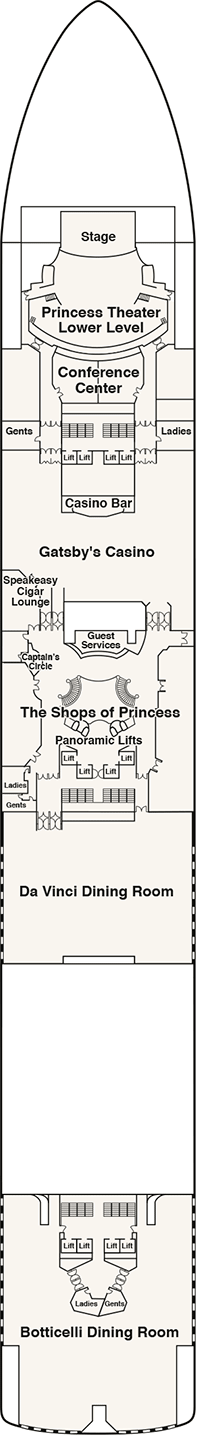 Emerald Princess Deck plan & cabin plan