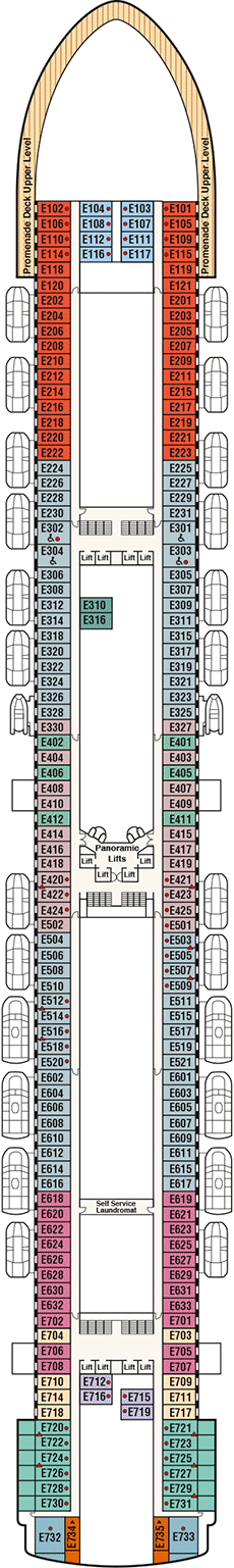 Emerald Princess Deck plan & cabin plan