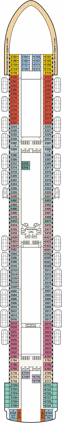 Deck plan M/S Ruby Princess from 10/05/2019