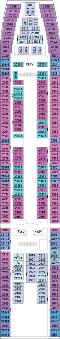 Enchantment of the Seas Deck plan & cabin plan