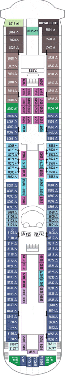 Enchantment of the Seas Deck plan & cabin plan