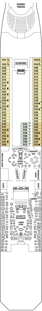 Celebrity Equinox Deck plan & cabin plan