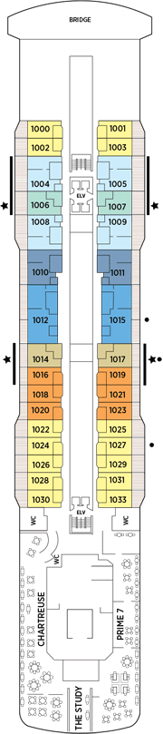 Seven Seas Explorer Deck plan & cabin plan