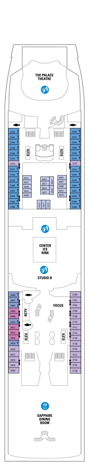 Explorer of the Seas Deck plan & cabin plan