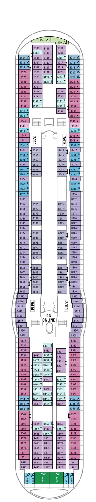Explorer Of The Seas Deck Plan Cabin Plan From 13 04 2019 Until