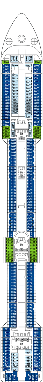 MSC Fantasia Deck plan & cabin plan