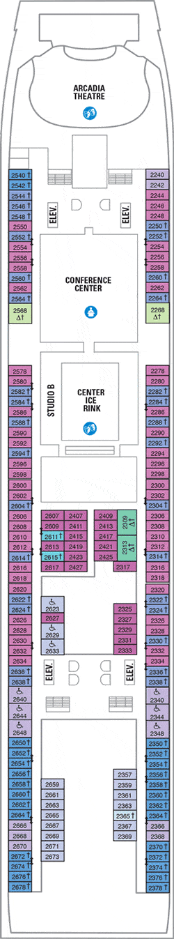 Freedom of the Seas Deck plan & cabin plan