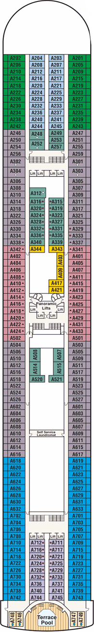 Deck plan M/S Grand Princess from 21/02/2018