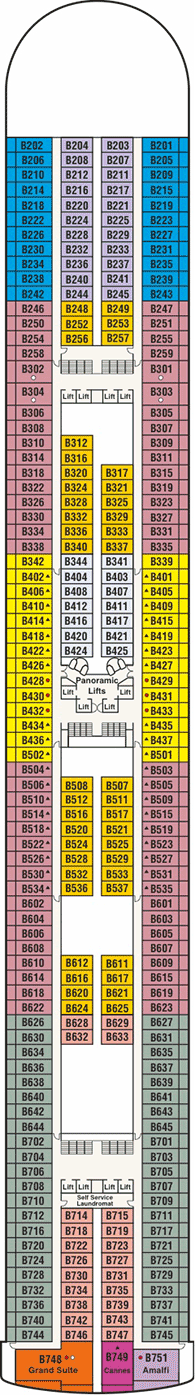 Grand Princess Deck Plan & Cabin Plan