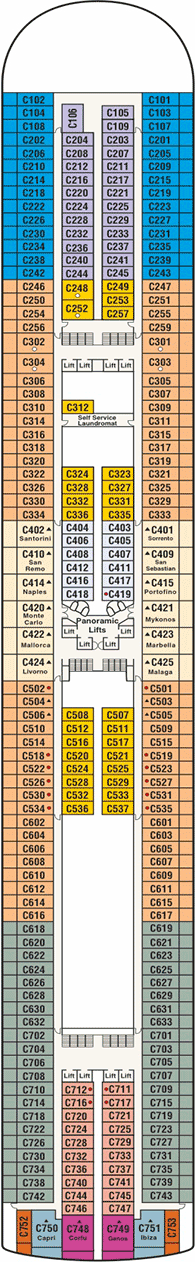 Grand Princess Deck plan & cabin plan