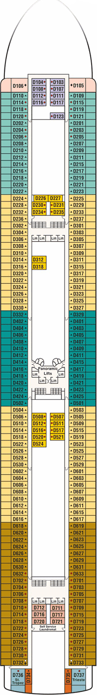 Grand Princess Deck plan & cabin plan