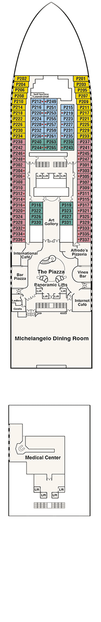 Grand Princess Deck plan & cabin plan