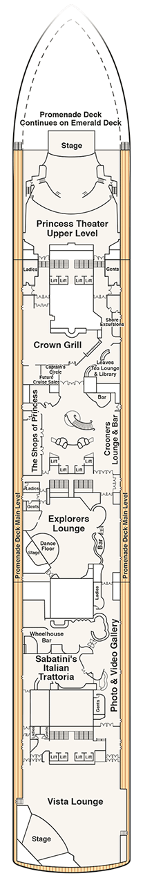 Grand Princess Deck plan & cabin plan