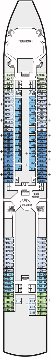 Westerdam Deck plan & cabin plan