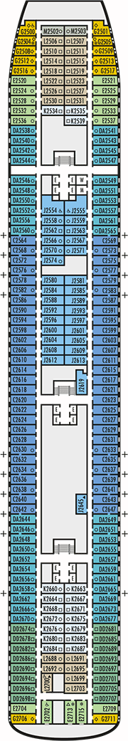 Zaandam Deck plan & cabin plan