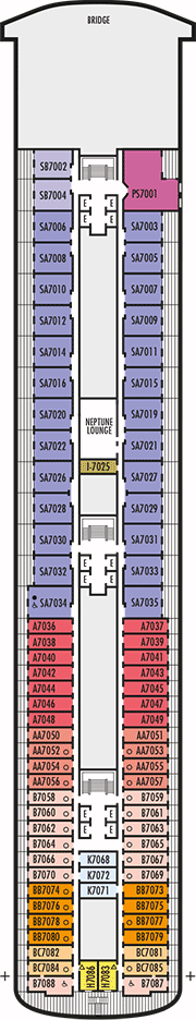 Zaandam Deck plan & cabin plan