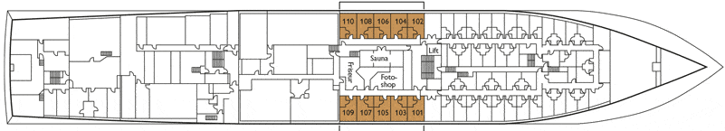 Hamburg Deck plan & cabin plan