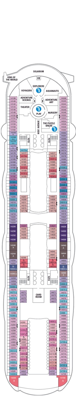 Harmony of the Seas Deck plan & cabin plan