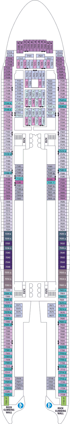 Harmony of the Seas Deck plan & cabin plan