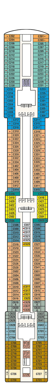 Island Princess Deck plan & cabin plan