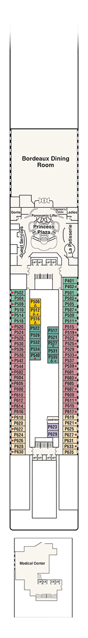 Island Princess Deck plan & cabin plan