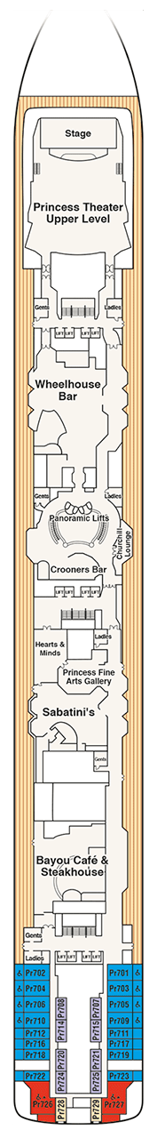 Island Princess Deck plan & cabin plan