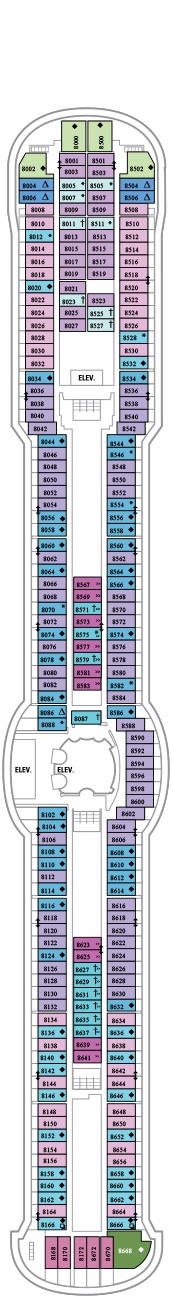 Jewel of the Seas Deck plan & cabin plan