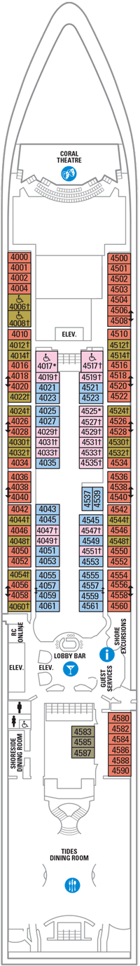 Jewel of the Seas Deck plan & cabin plan