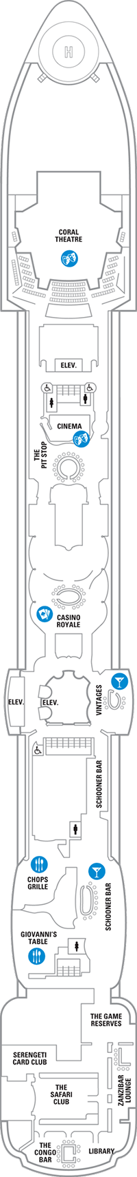 Jewel of the Seas Deck plan & cabin plan