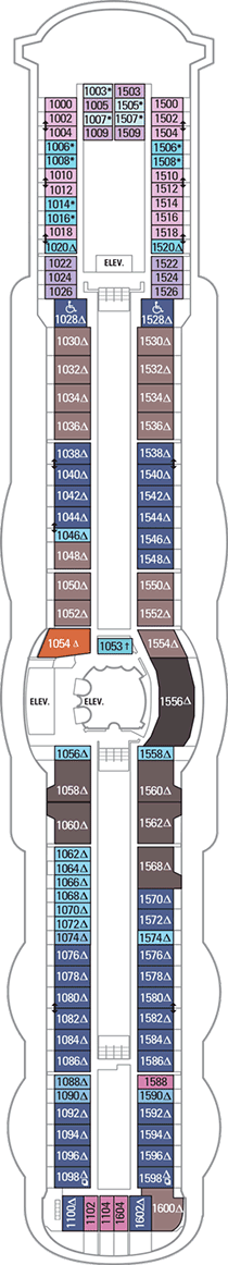 Jewel of the Seas Deck plan & cabin plan