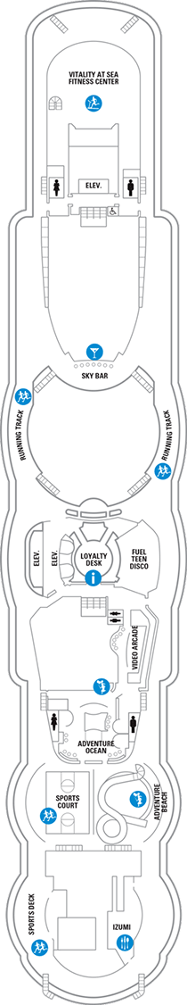 Jewel of the Seas Deck plan & cabin plan