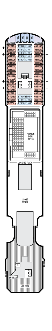 MS Koningsdam Deck plan & cabin plan